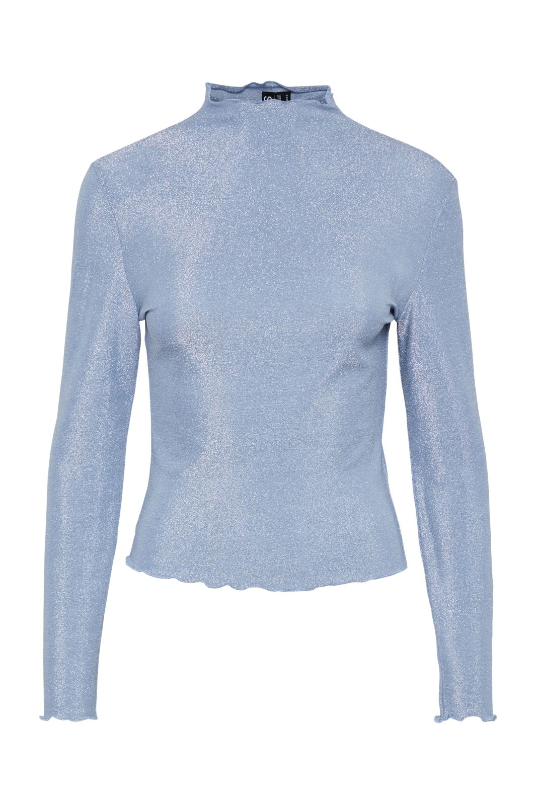 Pieces - Pcsandra Ls Mockneck Top - 4601253 Soft Chambray