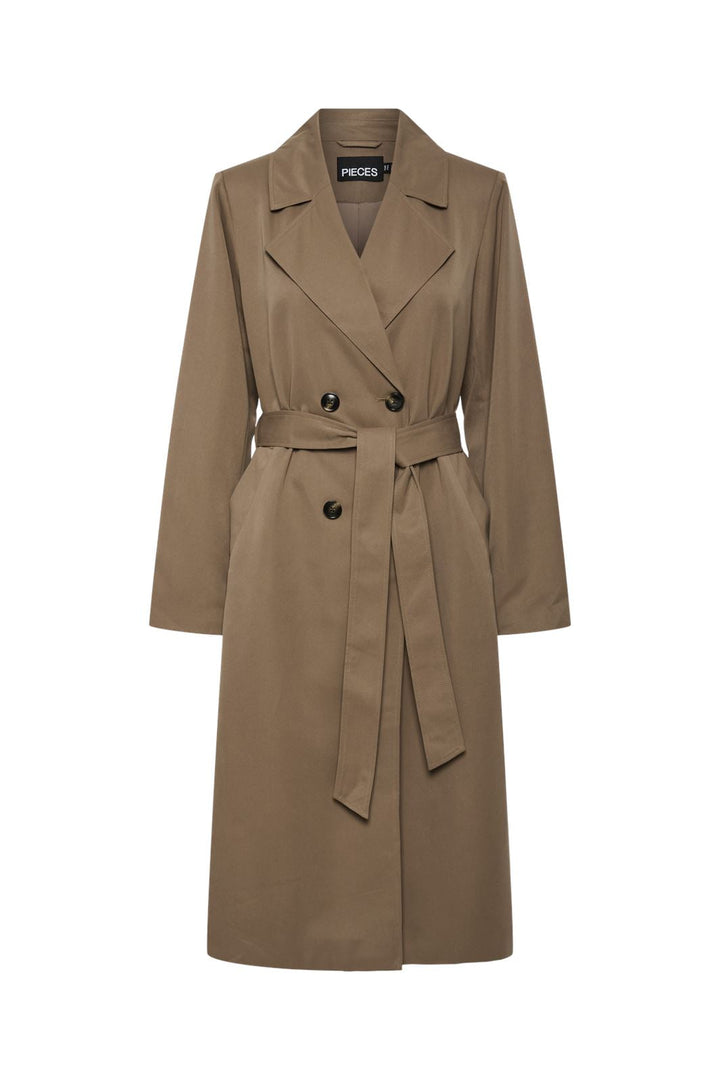 Pieces - Pcscarlett Ls Trenchcoat - 4638249 Brown Lentil