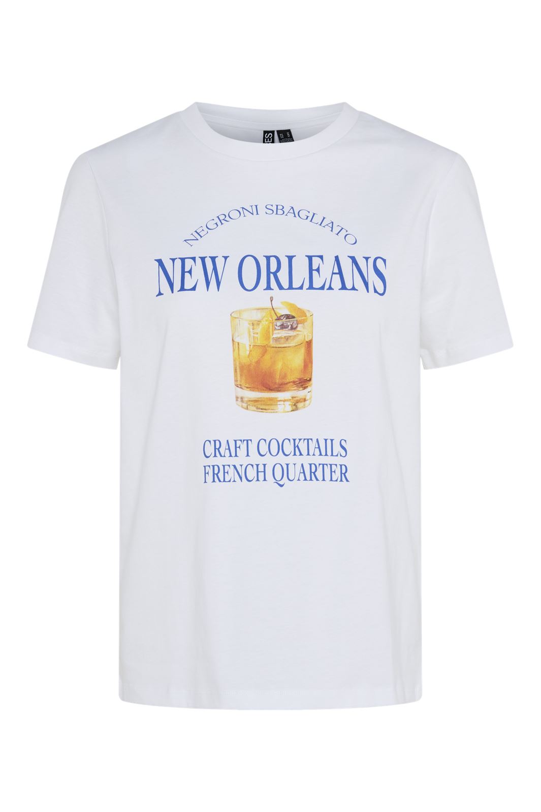 Pieces - Pcsille Printed T-Shirt - 4675012 Bright White New Orleans