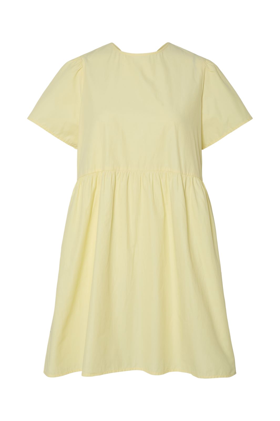 Pieces - Pcula Ss O-Neck Reversible Bow Dress - 4704159 Mellow Yellow