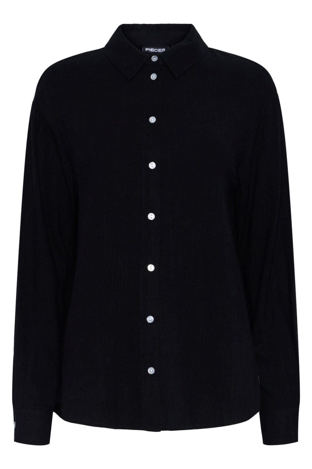 Pieces - Pcvinsty Ls Shirt - 4396246 Black Skjorter 