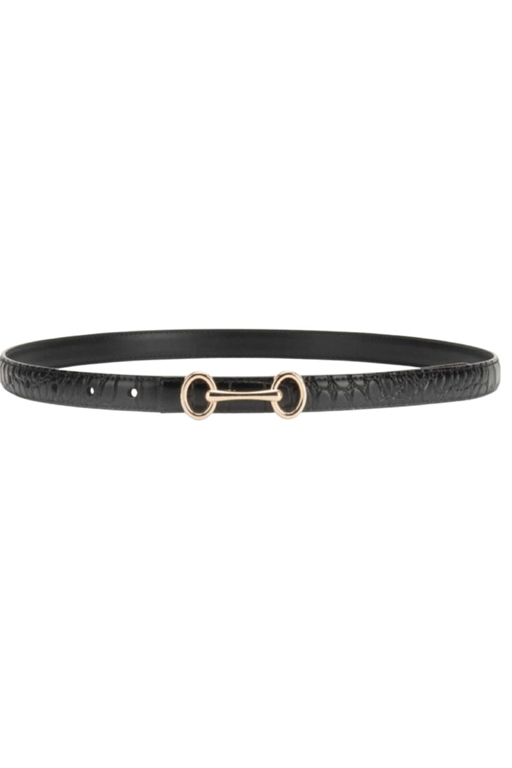 Plissé Copenhagen - Grace Croco Belt 70-820-631 - Black