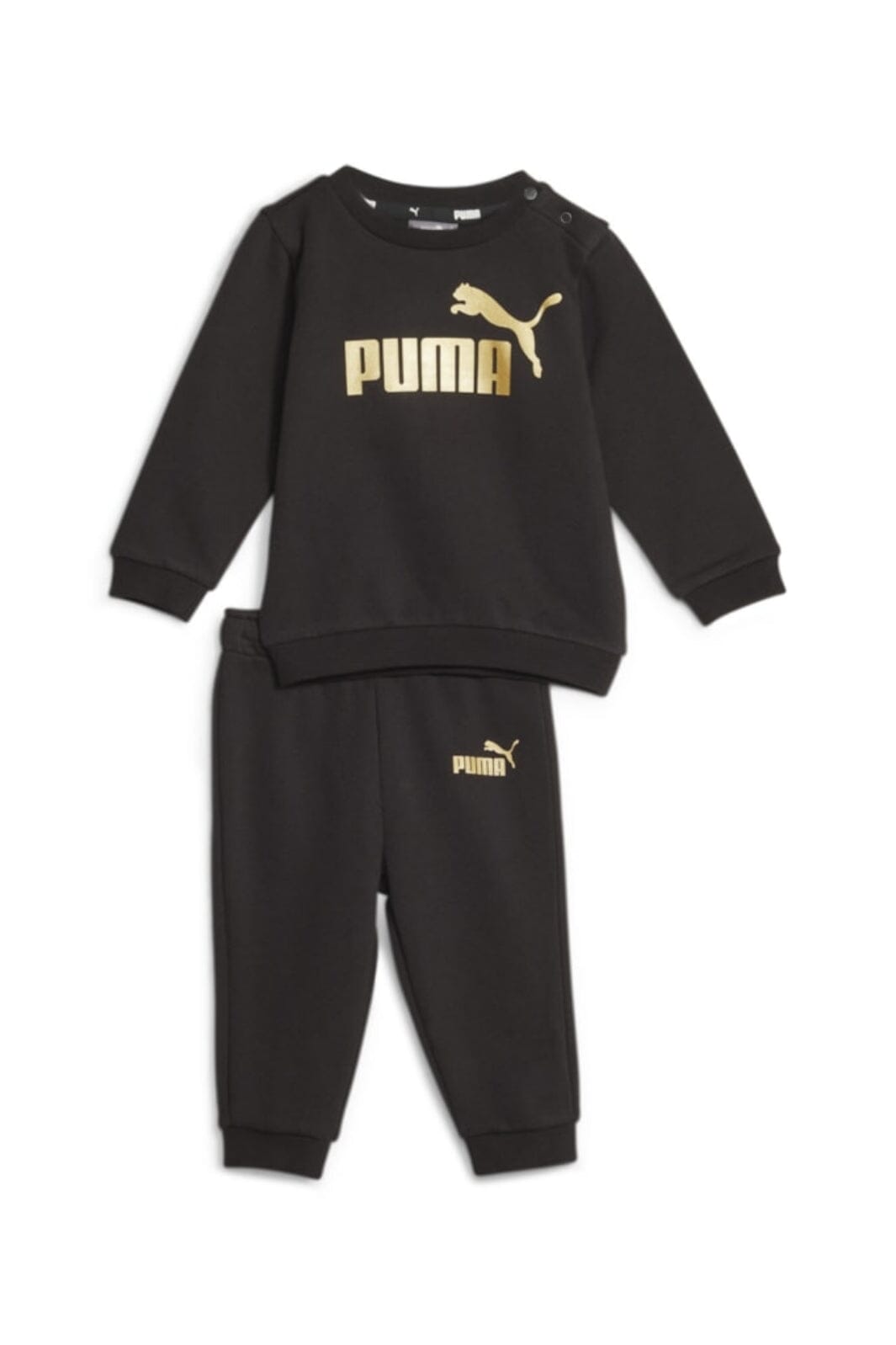 Puma - Minicats Ess+ Crew Jogger Fl - Black 1 Sweatshirts 
