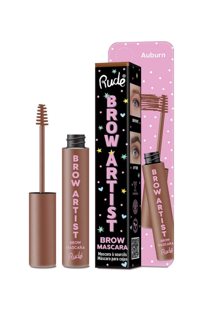 Rude Cosmetics - Brow Artist Brow Mascara - Auburn - Øjenbryn 