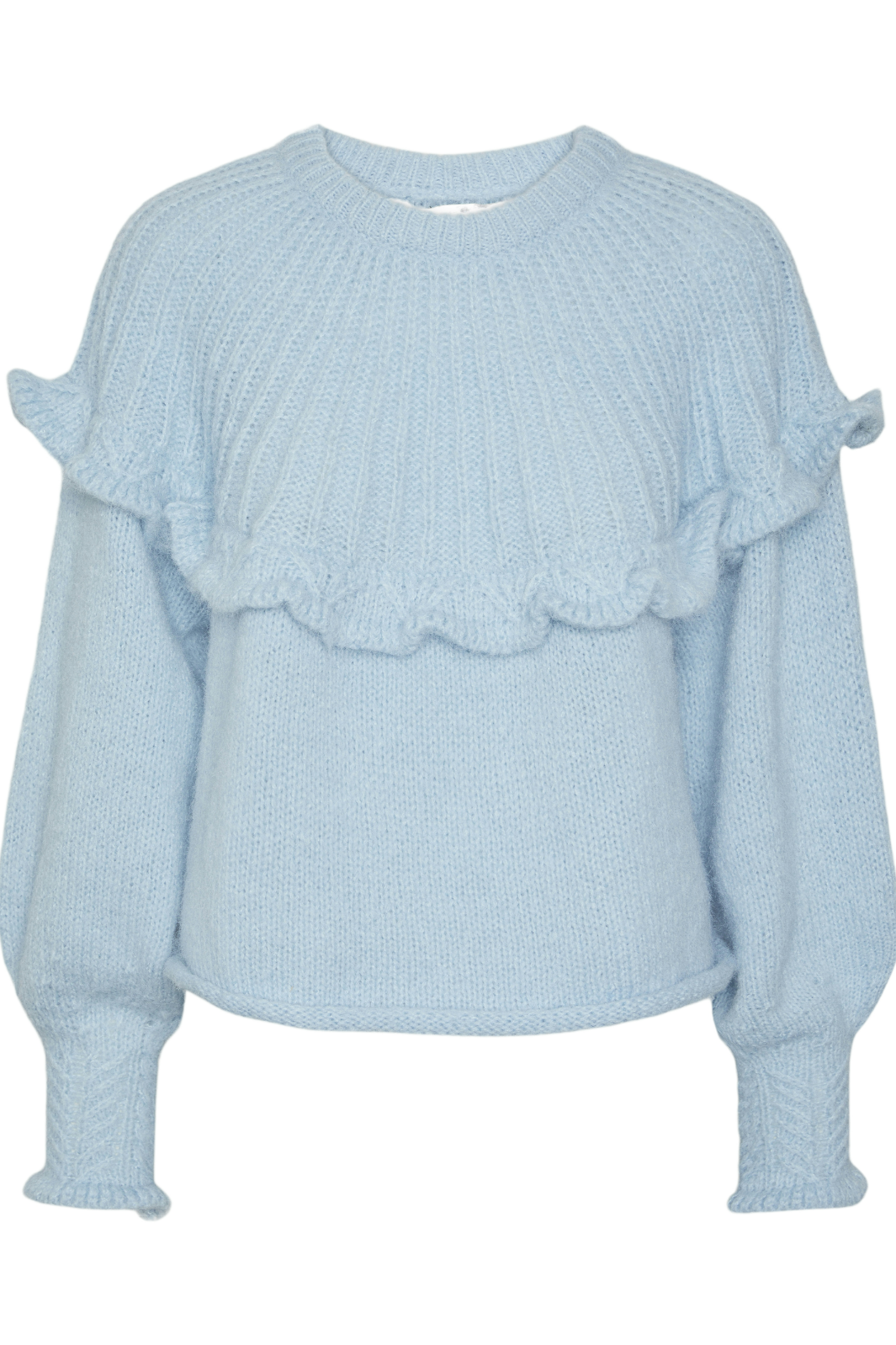 Pieces - Pcrikka Ls Oneck Knit - 4689667 Angel Falls