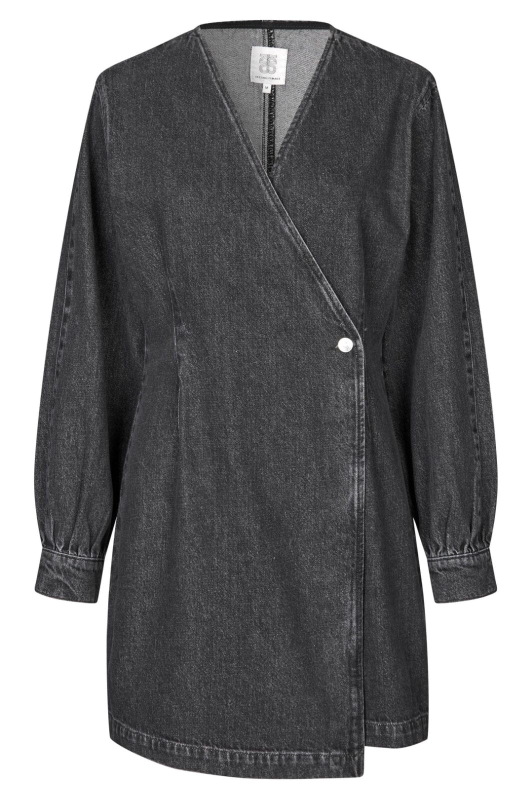 Second Female - Andorra Denim Dress - Dark Grey Denim Kjoler 