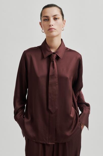 Second Female - Livo Classic Shirt 59091 - Bitter Chocolate Skjorter 