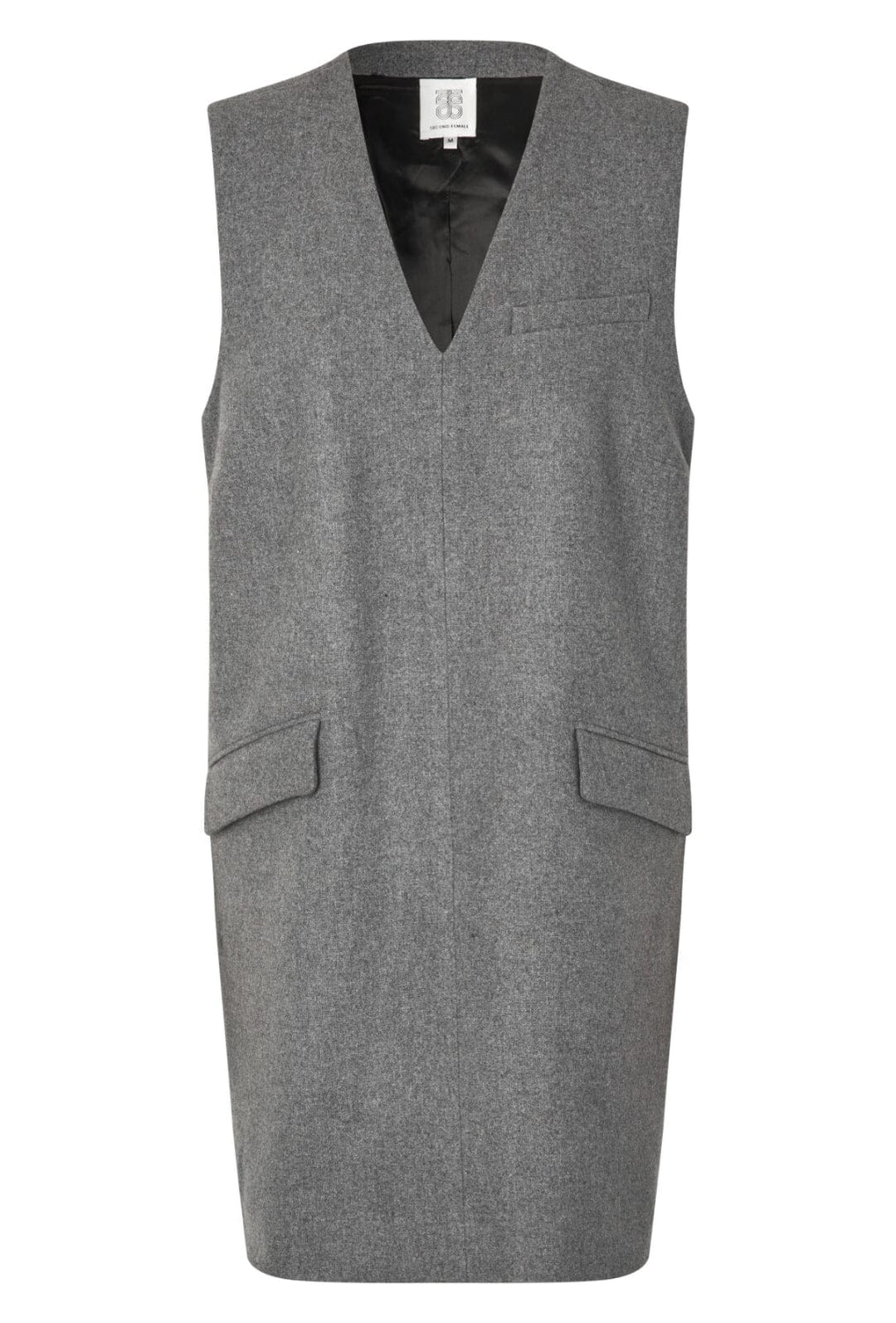 Second Female - Vall Spencer Dress - Grey Melange Kjoler 