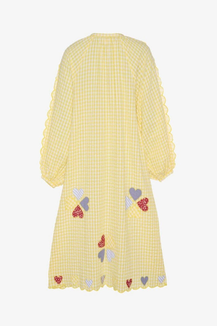 Sissel Edelbo - Kamal Organic Cotton Dress SE 1233 - Yellow Checks Kjoler 