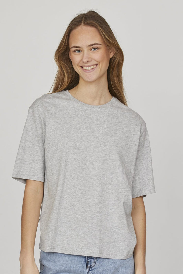 Sisters Point - Heda-Loose.Ss1 - 058 L. Grey Mel. T-shirts 