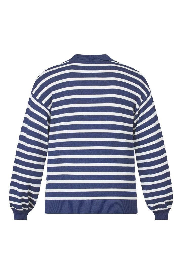 Sisters Point - Hilva-Polo.Ls1 - 830 Navy/Cream Strikbluser 