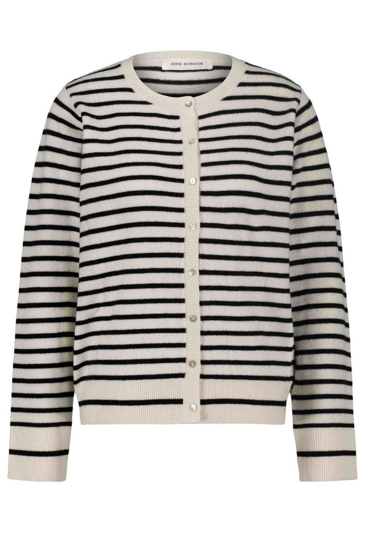 Sofie Schnoor - Cardigan - 9096 Black Off White Cardigans 