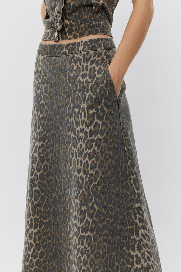 Sofie Schnoor - Seliasw Skirt S251460 - 9086 - Light Brown Leopard Nederdele 