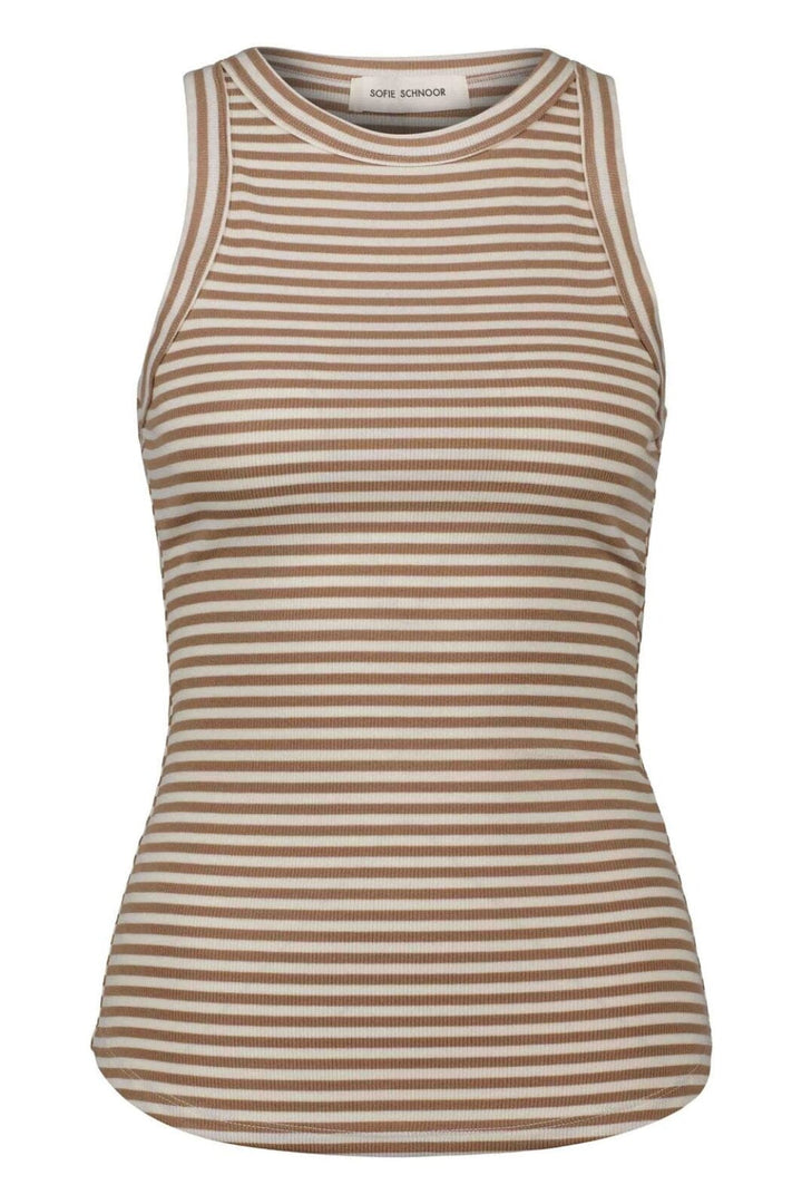 Sofie Schnoor - Snos434 Top - Beige Striped Toppe 