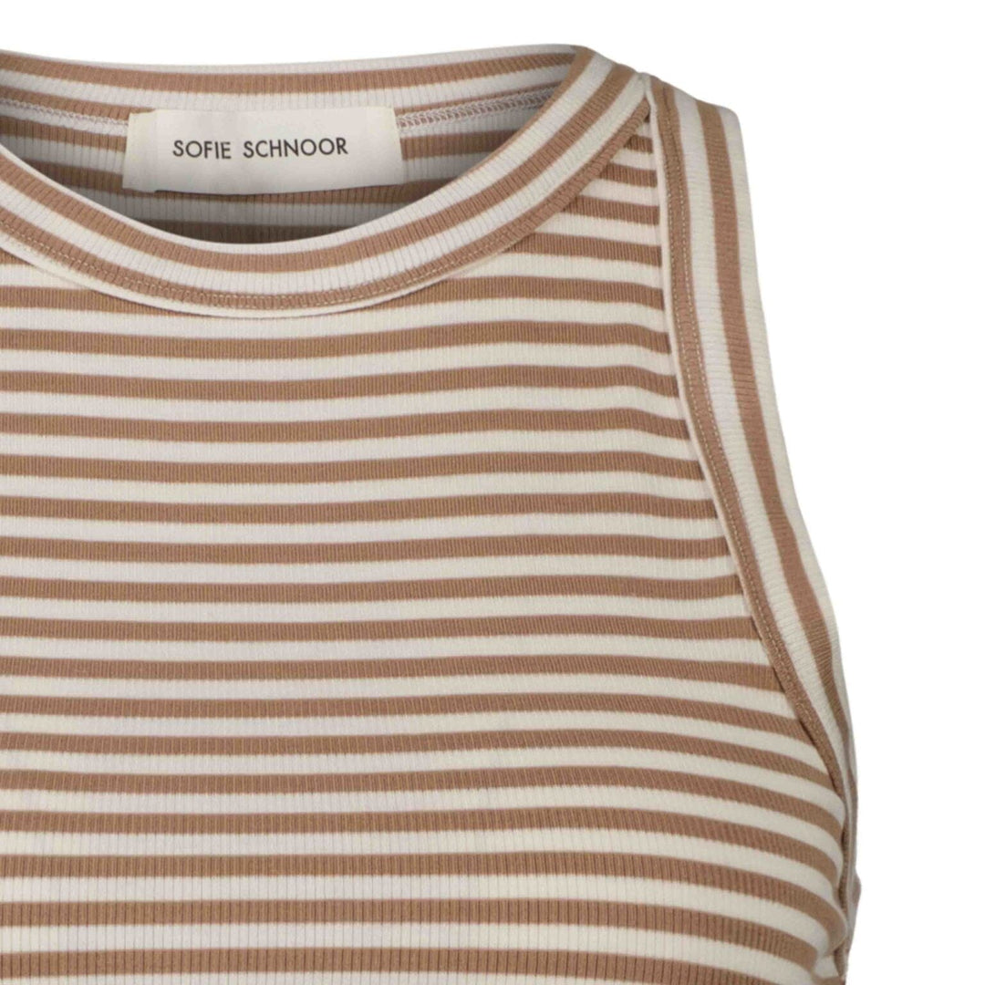 Sofie Schnoor - Snos434 Top - Beige Striped Toppe 