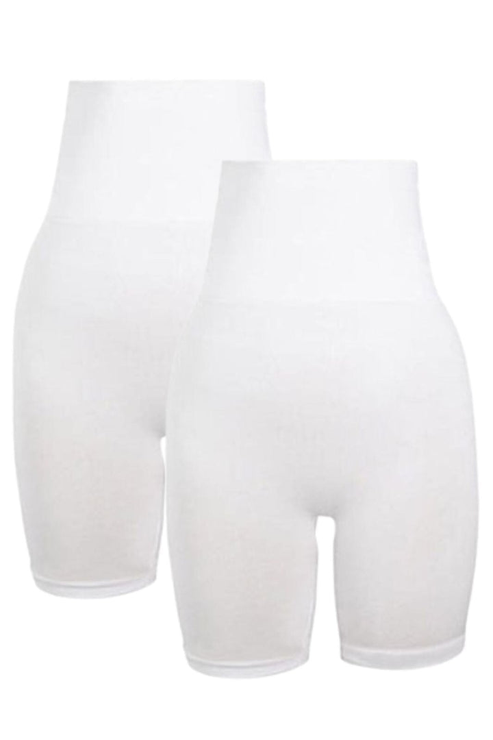 Soft basic - Soffi High shorts 2 pak - white Shorts 