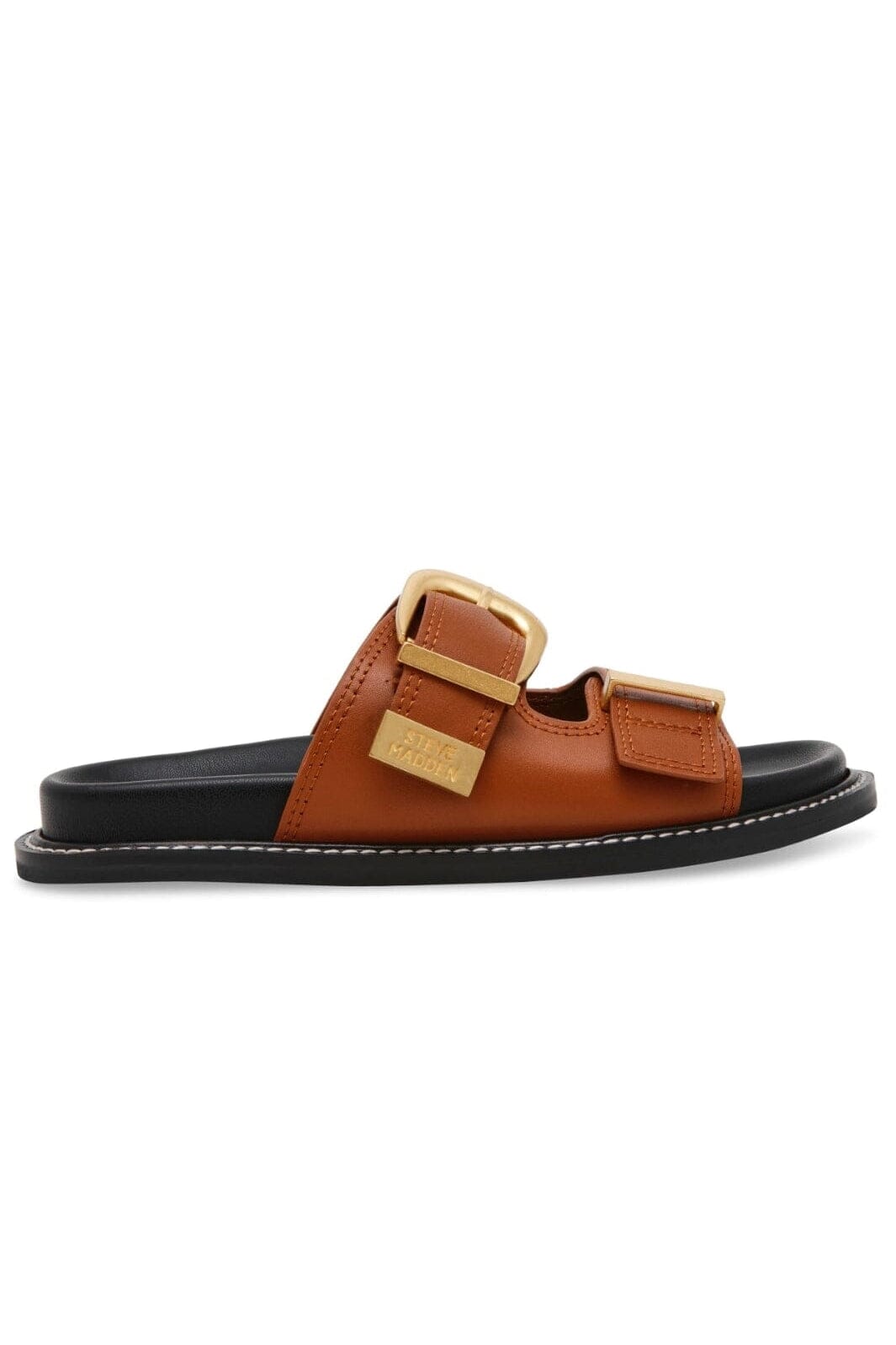 Steve Madden - Arch Slides SM11003596 - 247 Cognac Leather Sandaler 