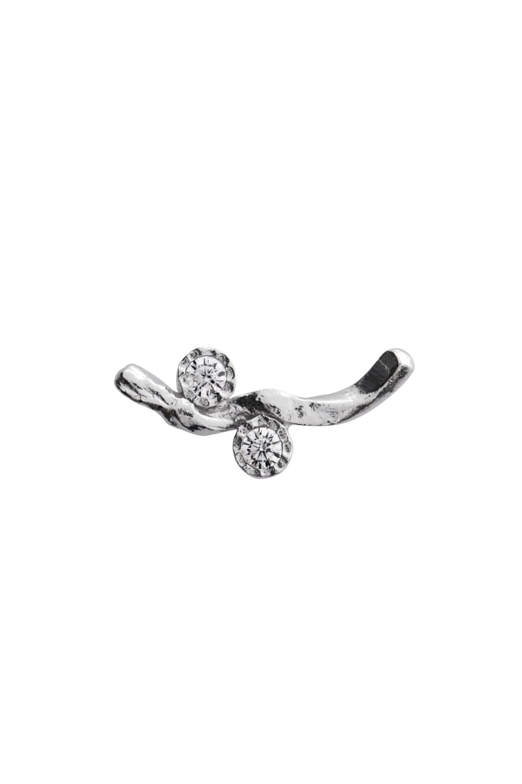 Stine A - Flow Earring With Two Stones Silver - 1322-00-S Øreringe 