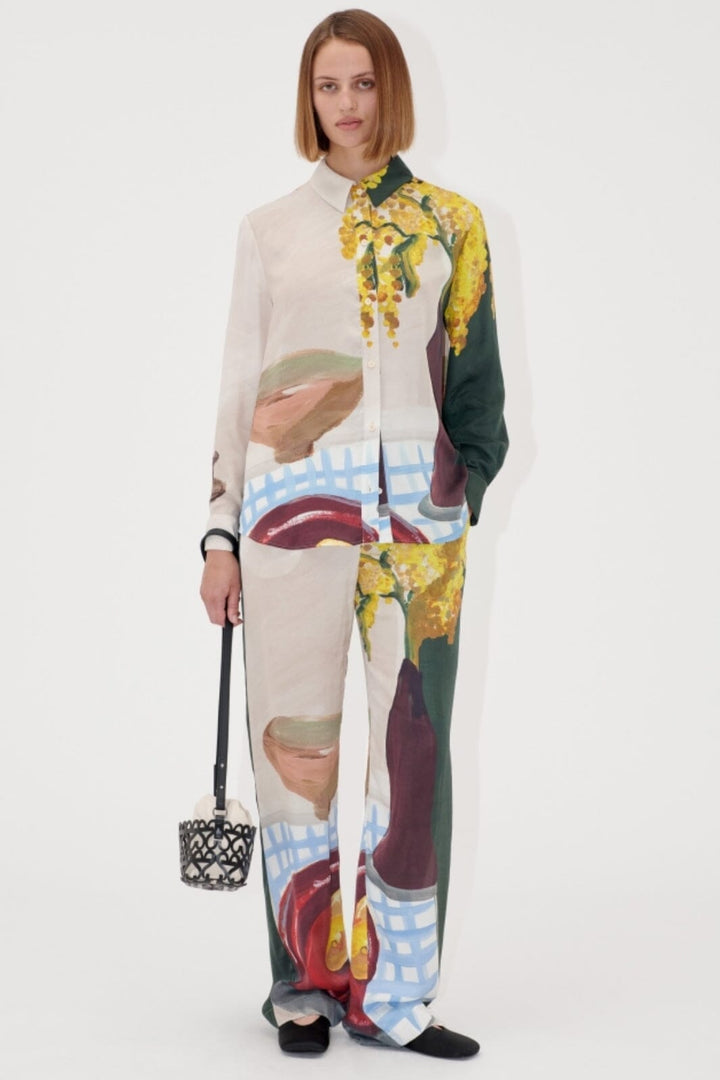 Stine Goya - 2263 Dry Viscose, Elasticated Long Pants sg-ss25-p009-2263p - Lemons On A Plate