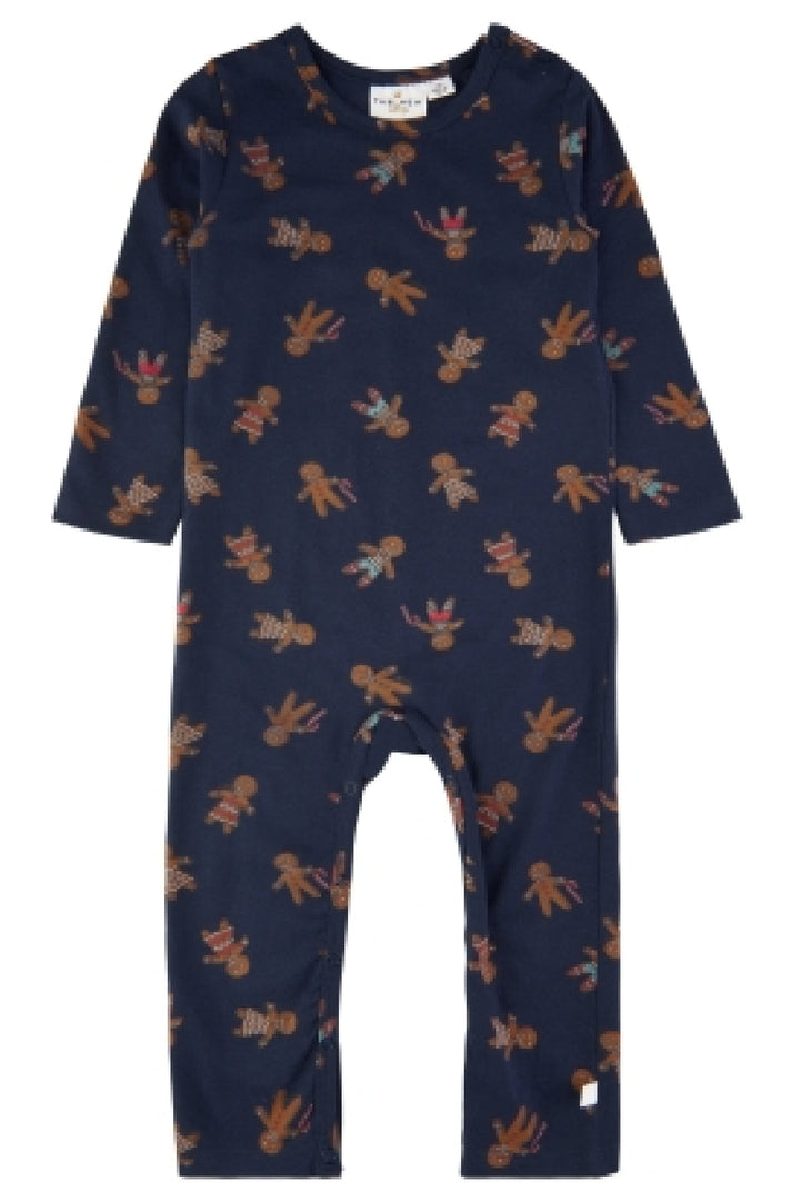 The new - Tnsholiday L_S Jumpsuit - Navy Blazer Ginger Aop Jumpsuits 