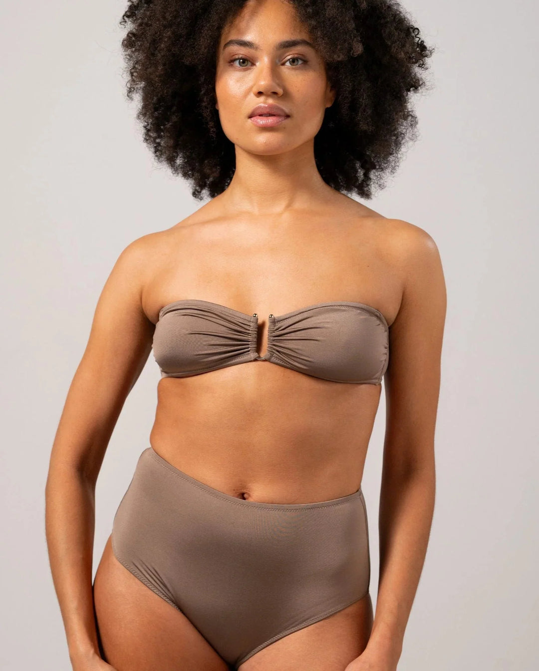 Understatement Underwear - Bandeau Bikini Top - Mauve Bikinier 