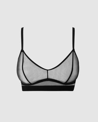 Understatement Underwear - Mesh Balconette - Black Undertøj 