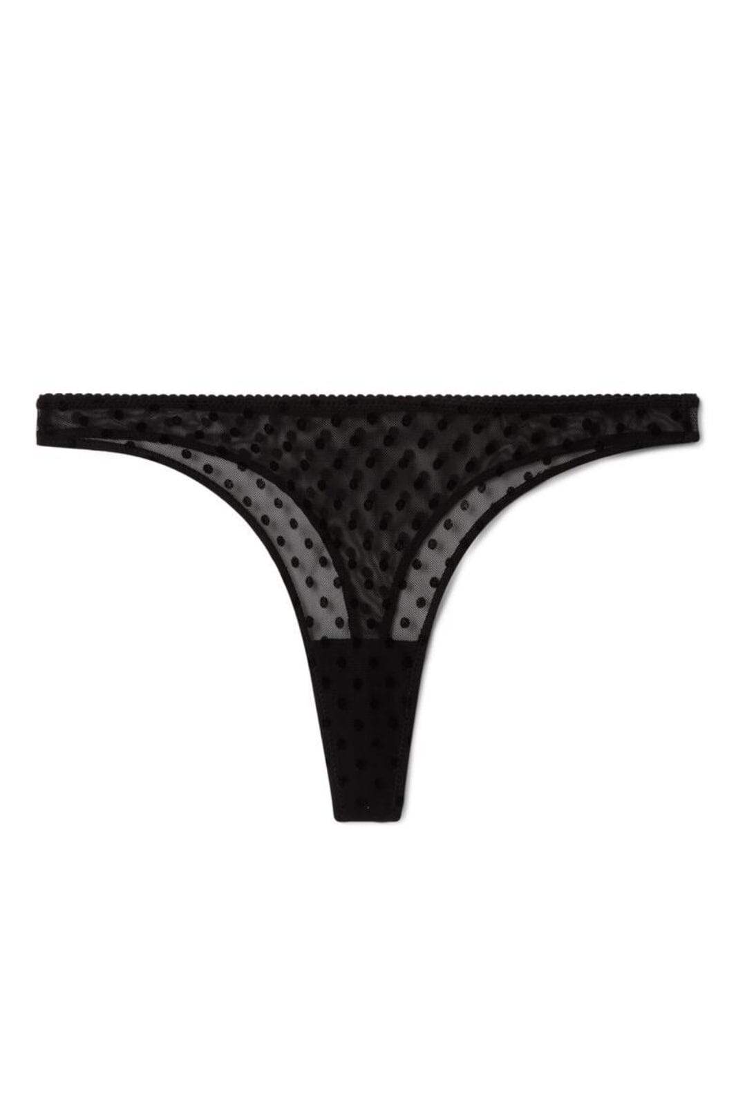 Understatement Underwear - Mesh Thong - Black Trusser 