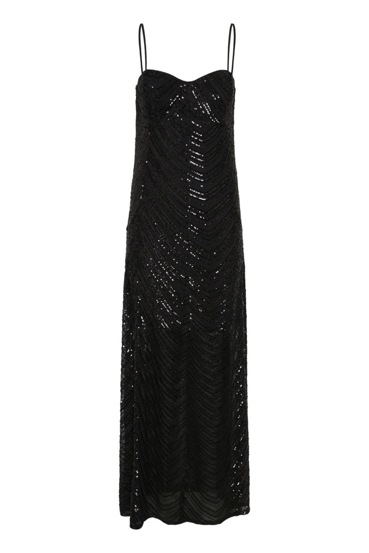 Forudbestilling - Gestuz - Gliragz Long Dress 10909573 - 106653 Black Sequins