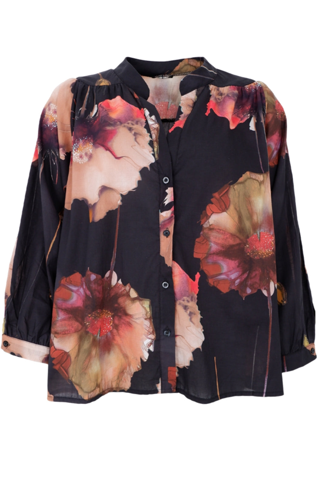 Forudbestilling - Black Colour - Bcceline Blouse 40732 - Black Flower