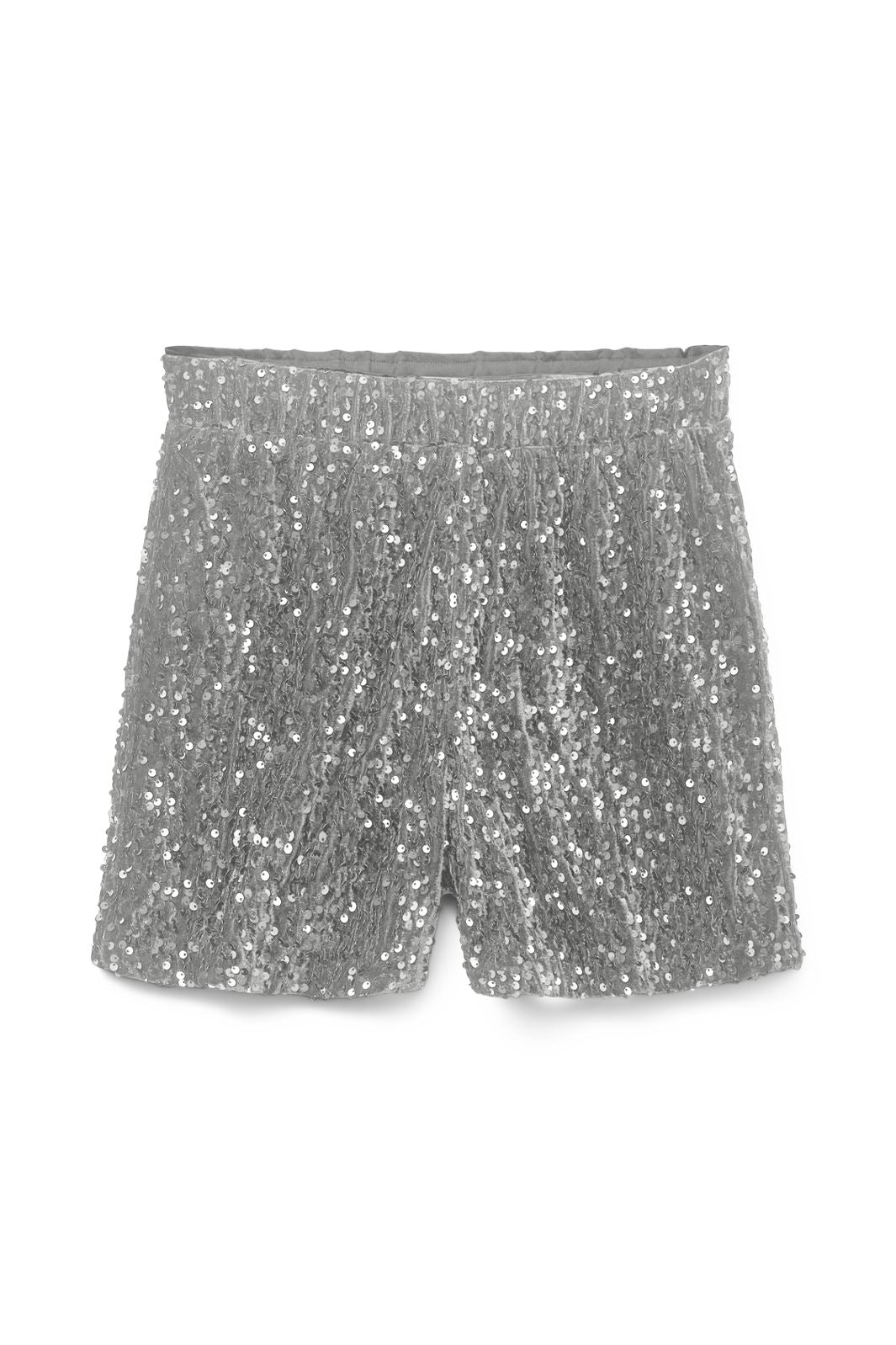 Vero Moda - Vmbella Shorts - 4739451 Silver Silver Sequins