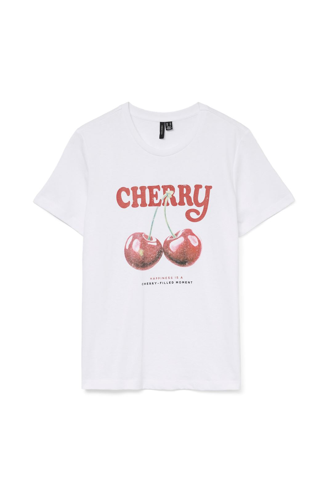 Vero Moda - Vmcardi Francis Ss Tee Box - 4856881 Bright White Cherry Print