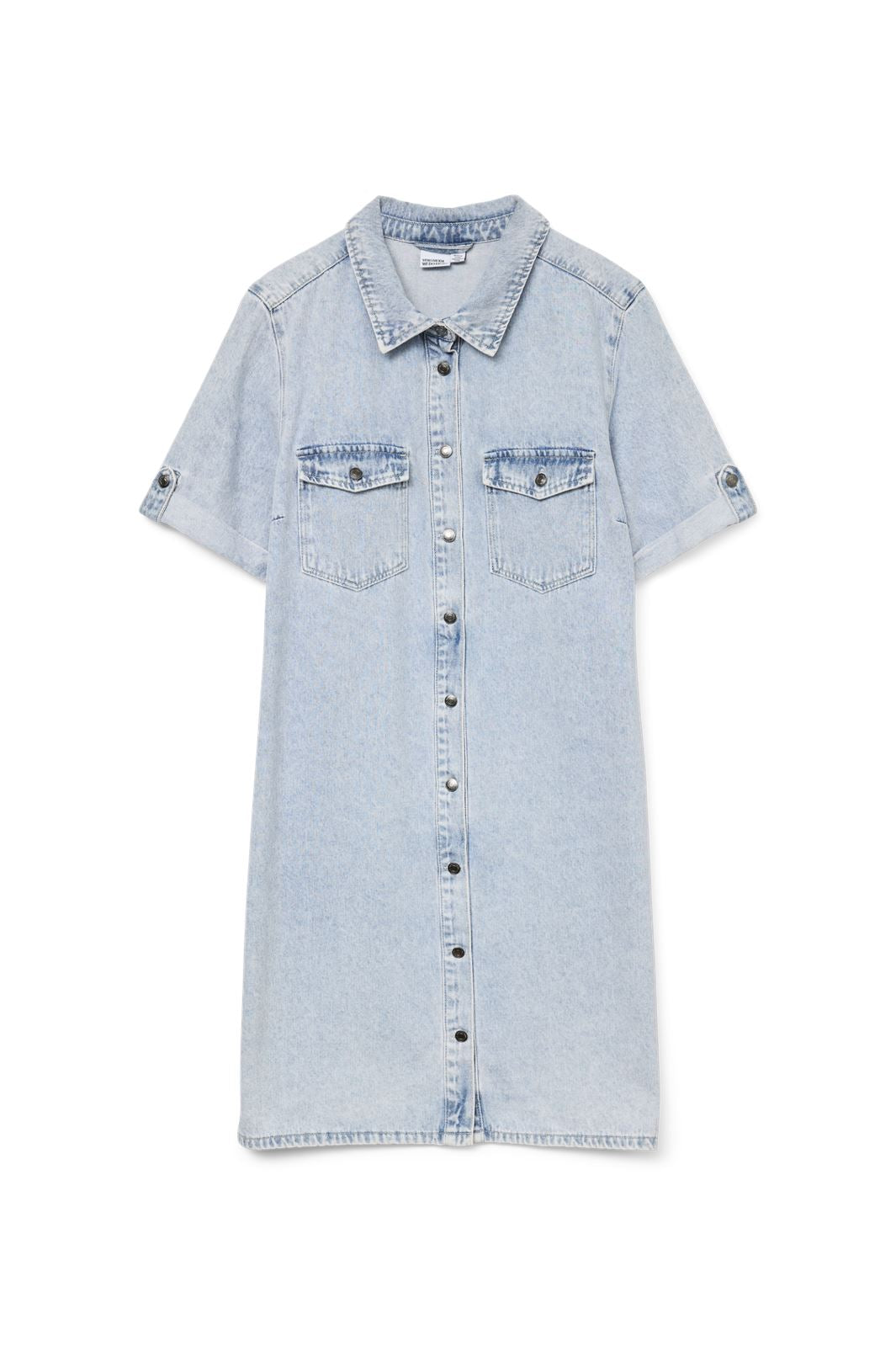 Vero Moda - Vmjennie Ss Short Denim Dress - 4517922 Light Blue Denim