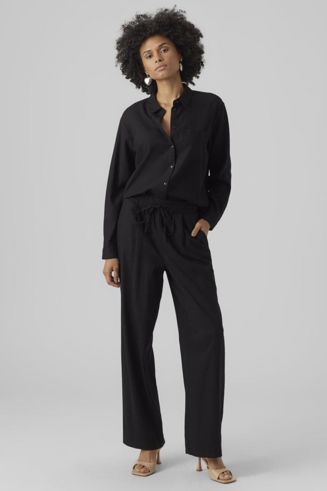 Vero Moda - Vmjesmilo Wide Pants - 4229261 Black Bukser 