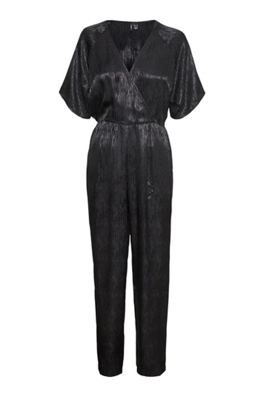 Vero Moda - Vmsina S/S V-Neck Jumpsuit Wvn Ga Pa - Black - Buksedragter 