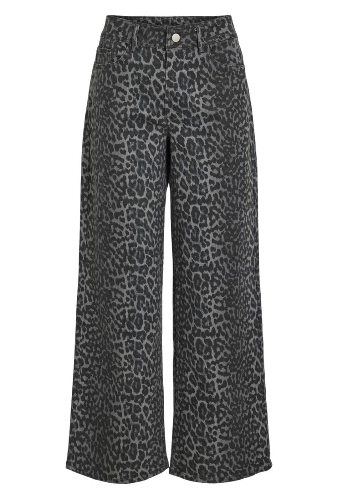 Vila - Vichia New Leopard Jeans - 4755237 Poppy Seed Leopard Bukser 