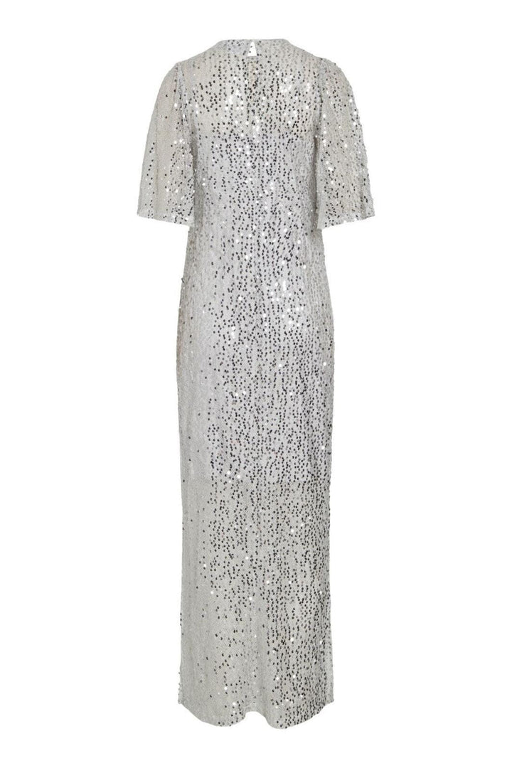 Vila - Vidance S/S Midi Dress - 4656770 Silver Sequins Kjoler 