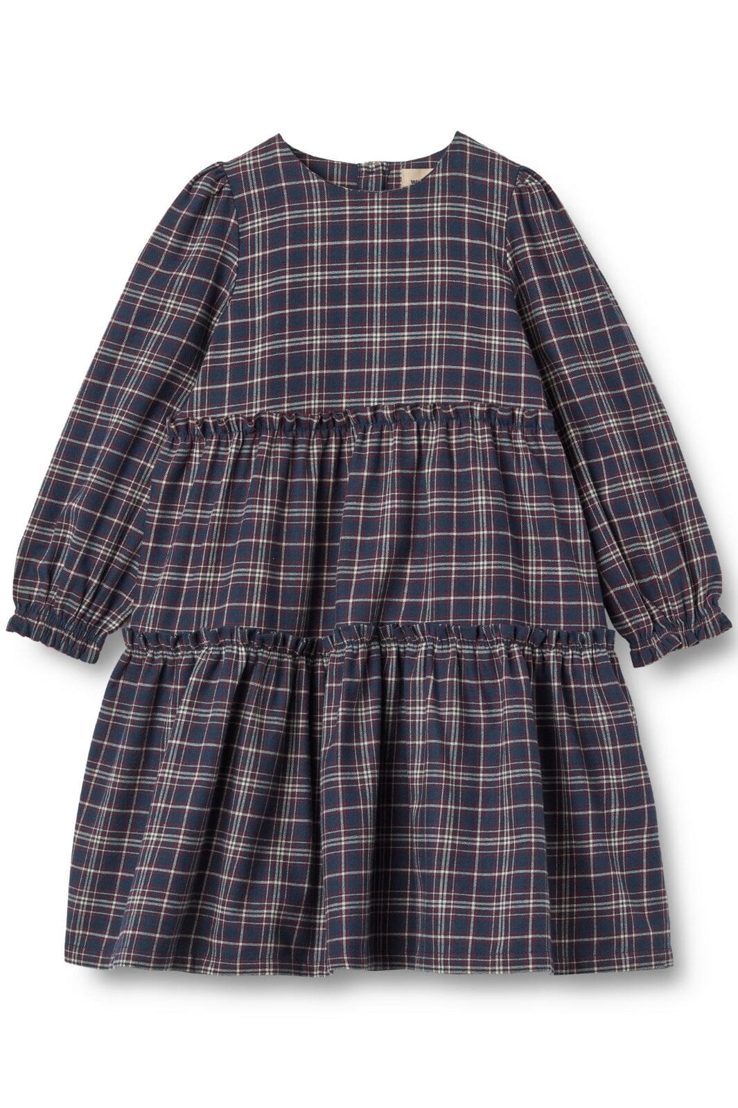 Wheat - Dress L/S Fanny 1378k-464-GOTS - 1437 navy check Kjoler 