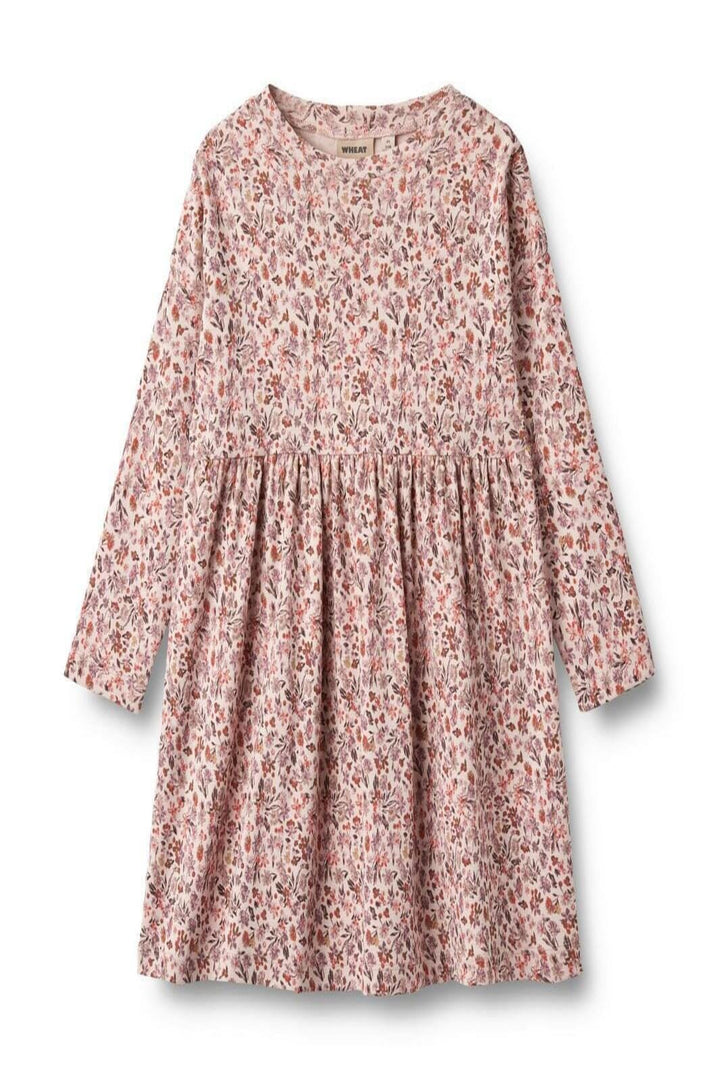 Wheat Main - Jersey Dress L/s Emmy - 1169 Pale Rose Flowers