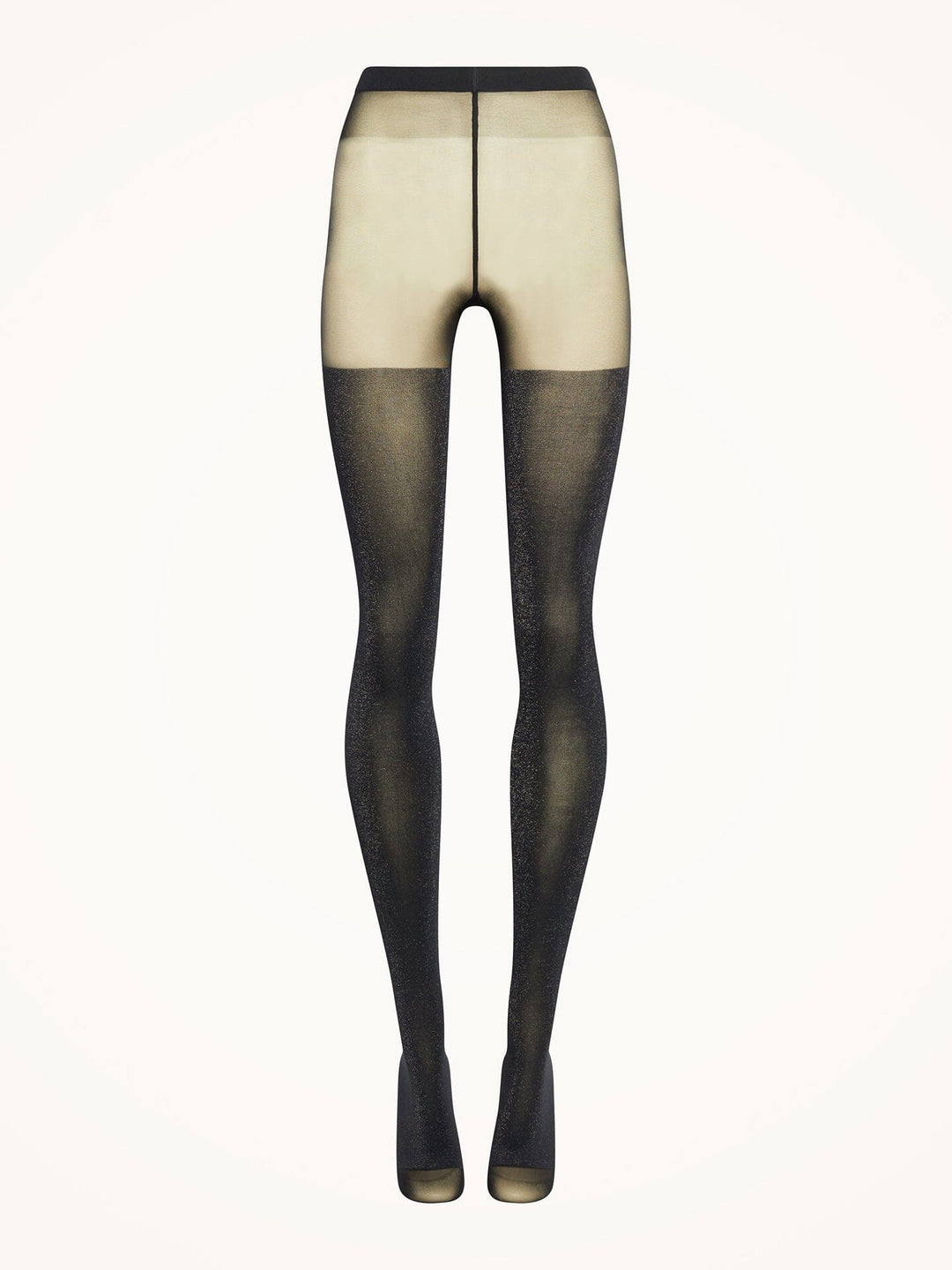 Wolford - Shiny Sheer Tights - Black/Pewter Strømpebukser 