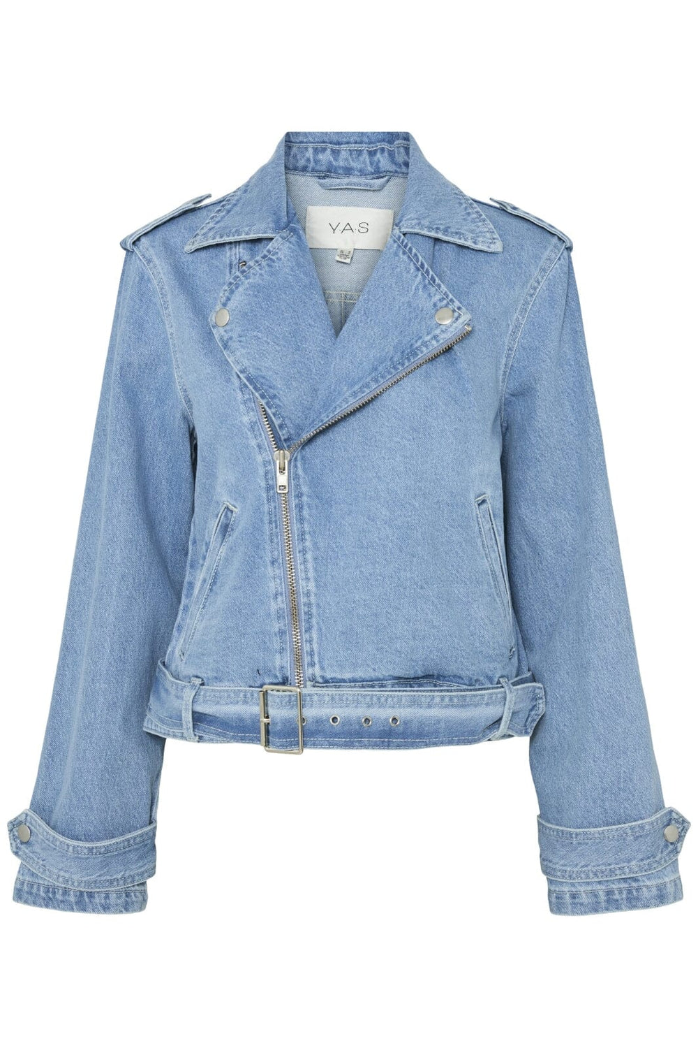 Y.A.S - Yasabigail Ls Denim Biker Jacket 26036312 - 4652460 - Medium Blue Denim