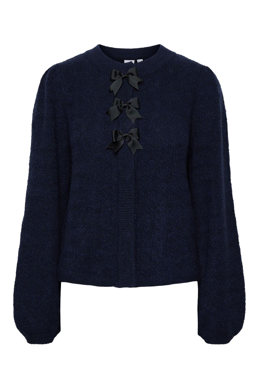 Y.A.S - Yasbonsa Ls Knit Cardigan - 4563318 Navy Blazer Black Bows