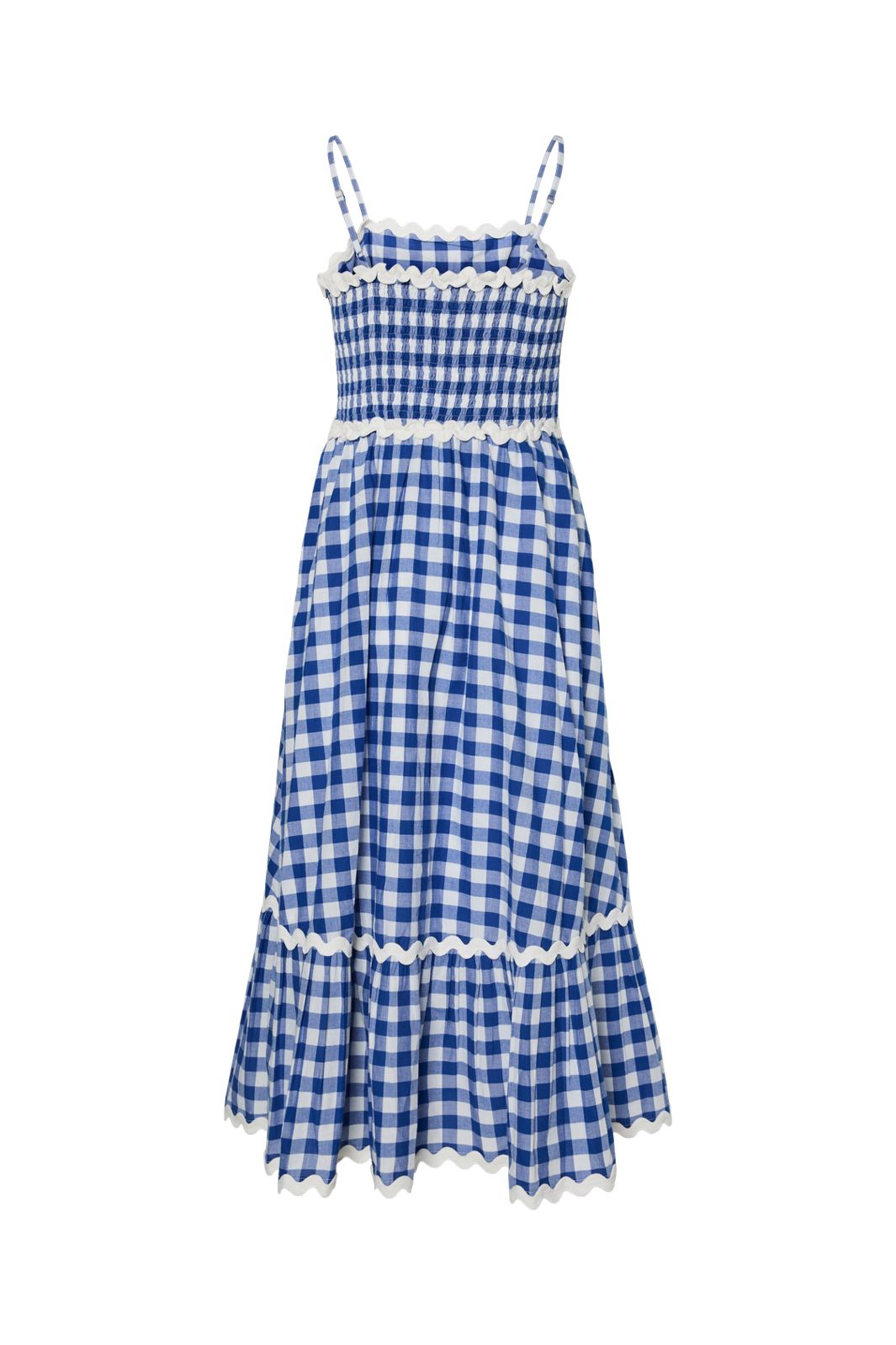 Forudbestilling - Y.A.S - Yaslura Strap Long Dress - 4923296 Star White Blue Checks