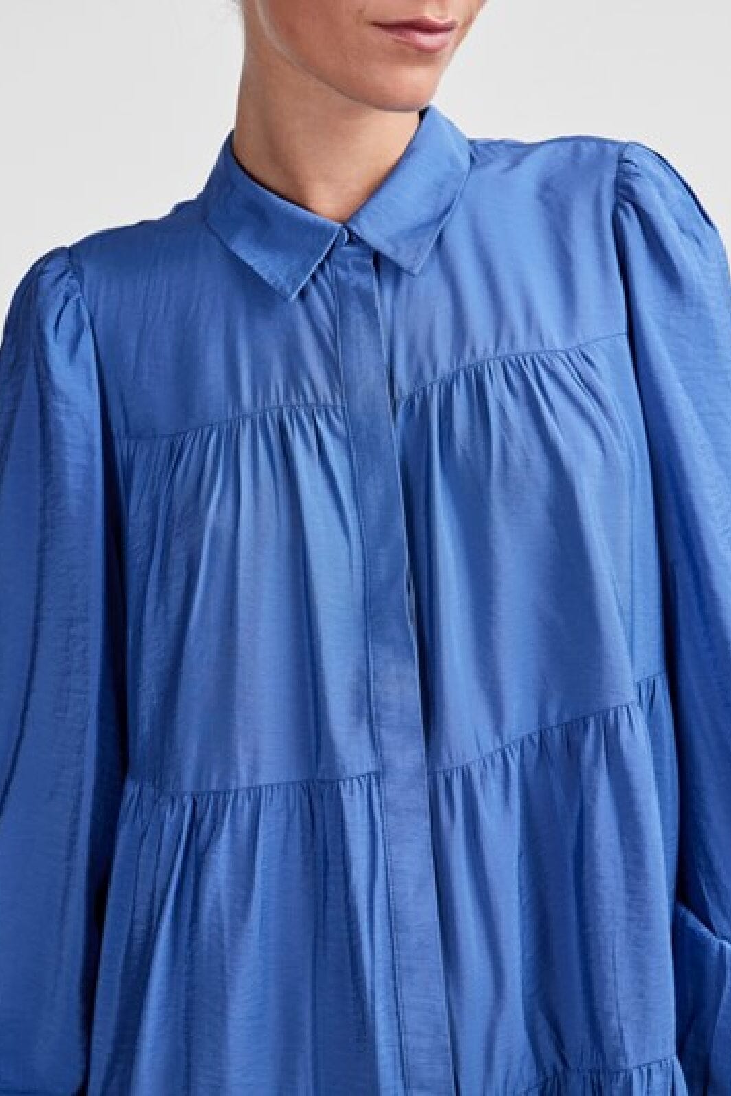 Y.A.S - Yaspala Ls Shirt Dress S. - Federal Blue Kjoler 