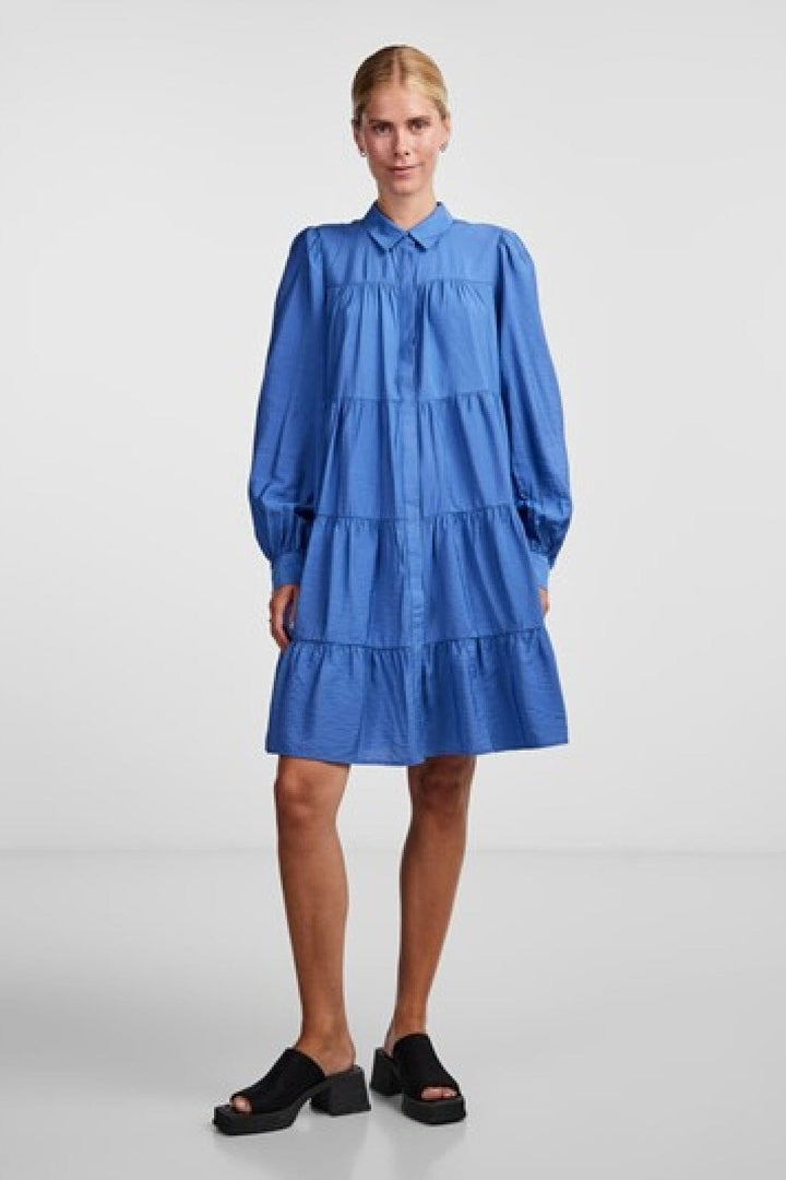 Y.A.S - Yaspala Ls Shirt Dress S. - Federal Blue Kjoler 