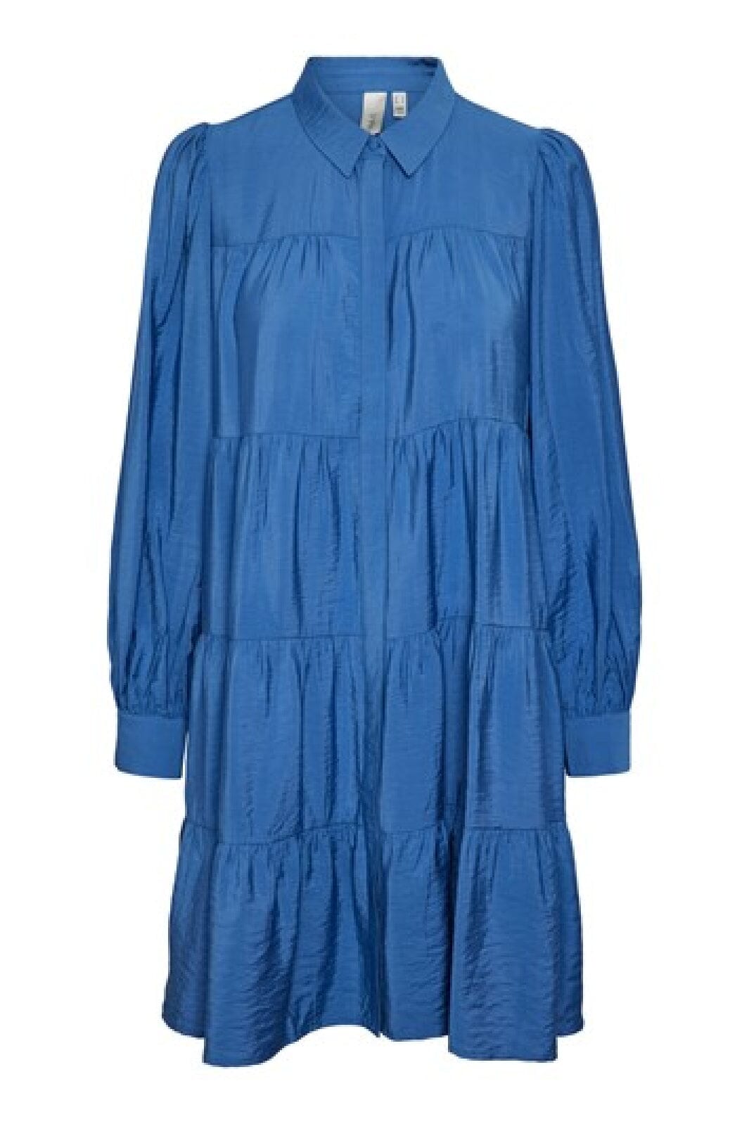 Y.A.S - Yaspala Ls Shirt Dress S. - Federal Blue Kjoler 