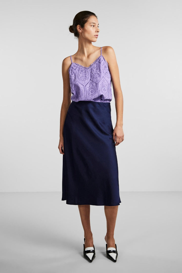 Y.A.S - Yaspastella Midi Skirt - Evening Blue Nederdele 