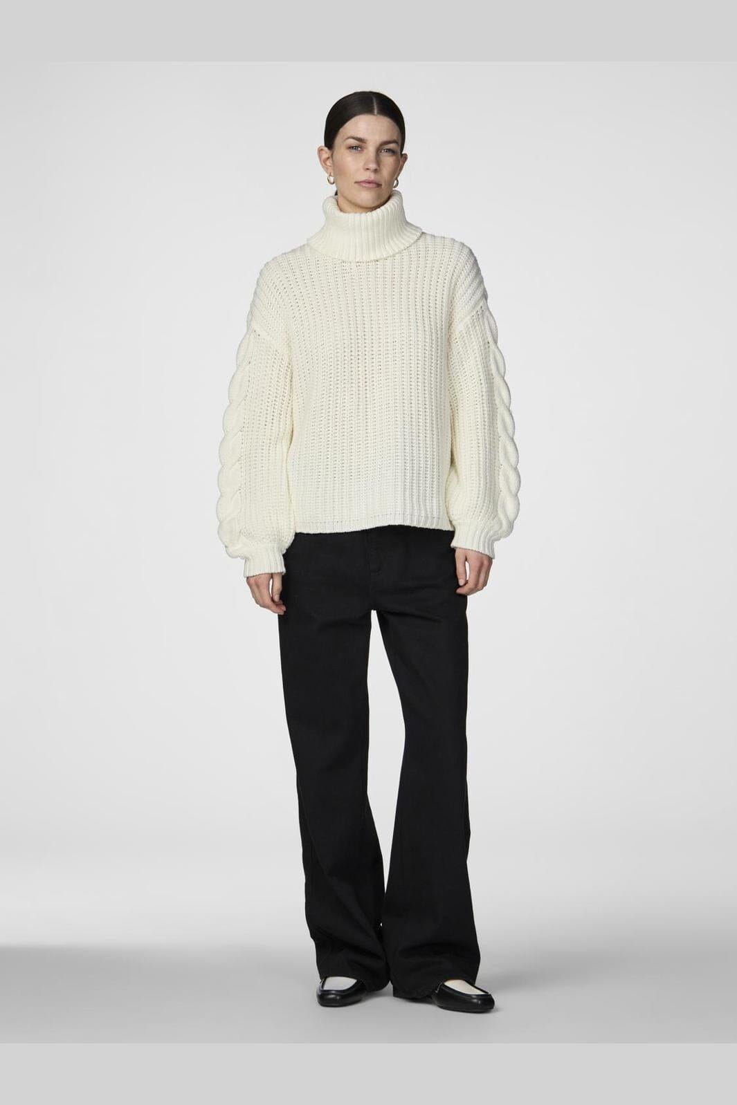 Y.A.S - Yassanne Ls Knit Rollneck Pullover - 4643745 Birch