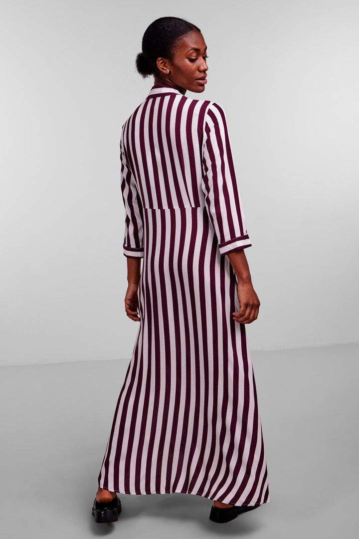 Y.A.S - Yassavanna Long Shirt Dress S. - Winetasting - White Kjoler 