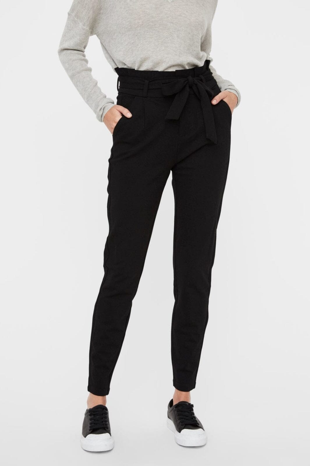 Vero Moda - Vmeva Hr Loose Paperbag Pant Ga - Black Bukser 